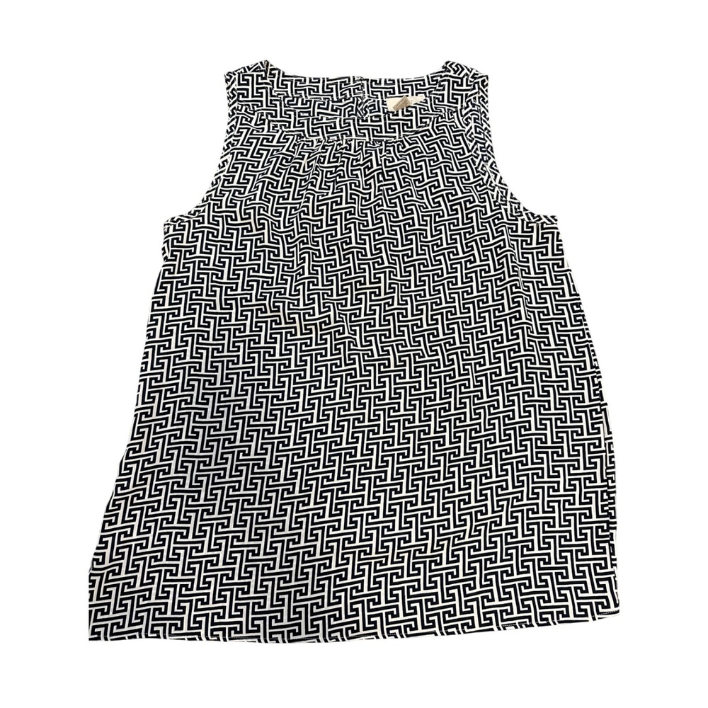 LOFT Outlet Sleeveless Blouse Geometric Print Career Casual Top Size S